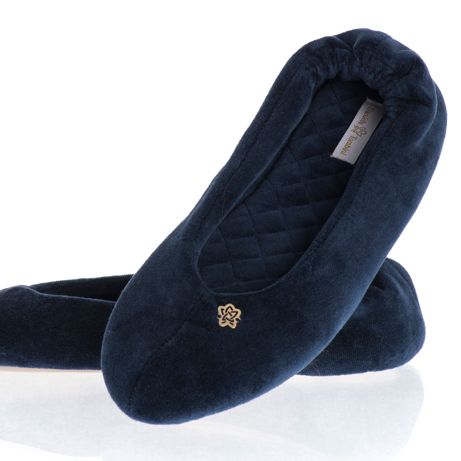 Sapatilha Em Plush Diva Azul-marinho - Imagem 2