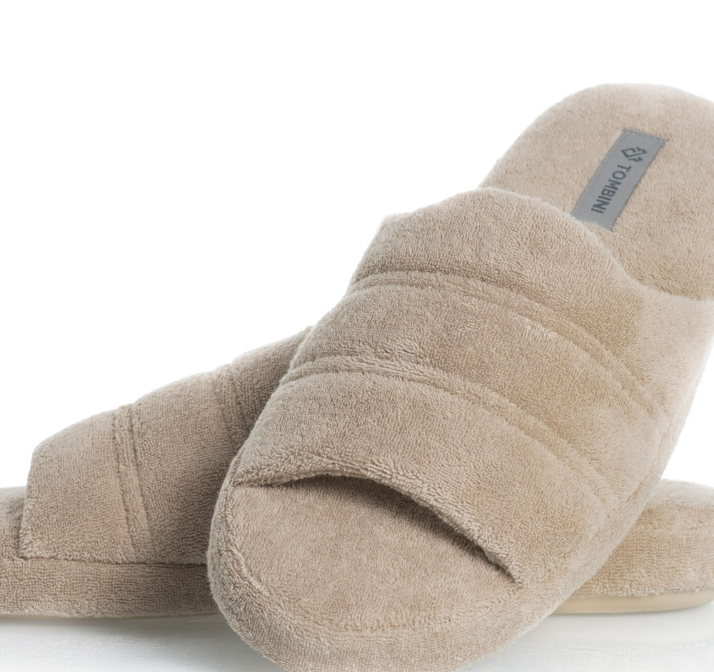 Chinelo Masculino Em Atoalhado Alberto Bege - Imagem 2