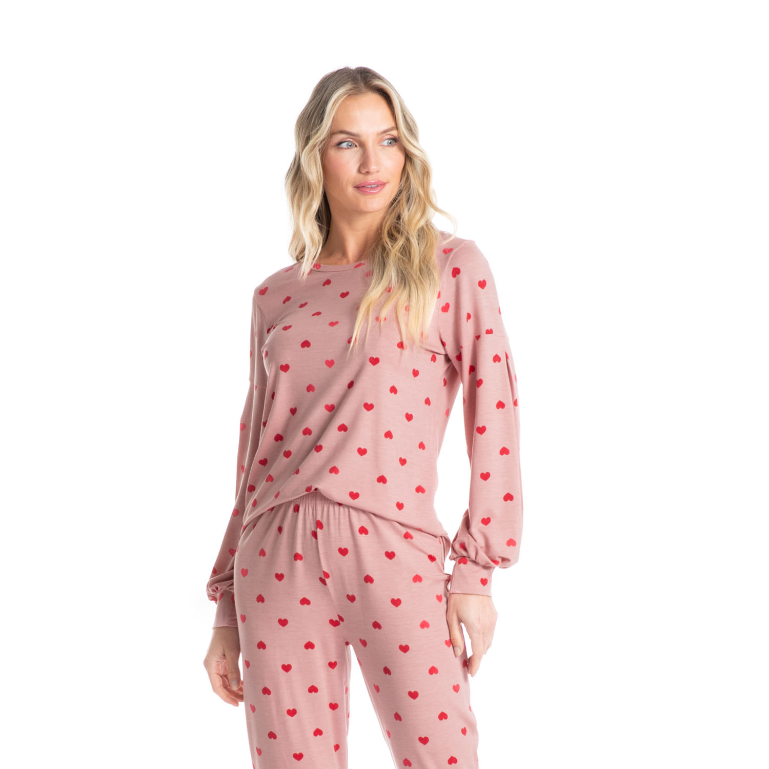 Pijama Longo Estampado Paola