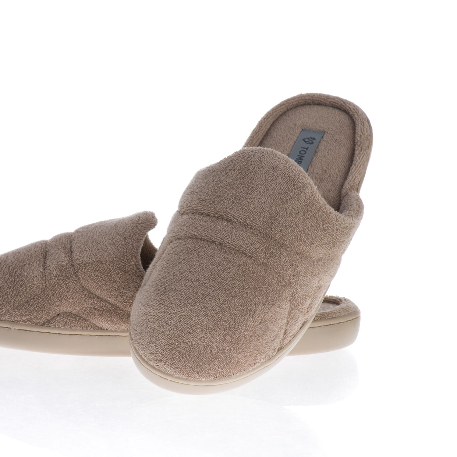 Chinelo Masculino Em Atoalhado Roger Fechado Bege - Imagem 2