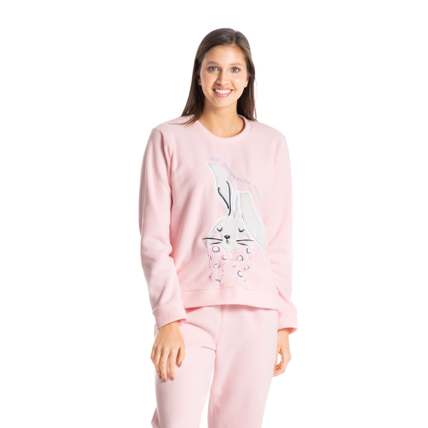 Pijama Longo Em Microsoft Soft Bunny