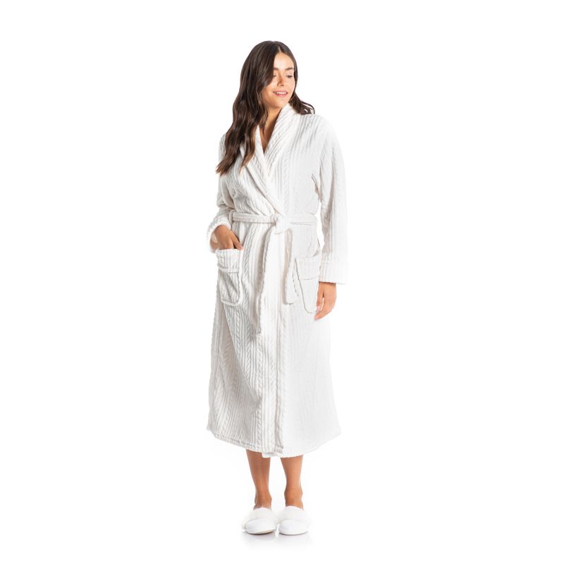Robe Em Fleece Longo Tricotê Daniela Tombini
