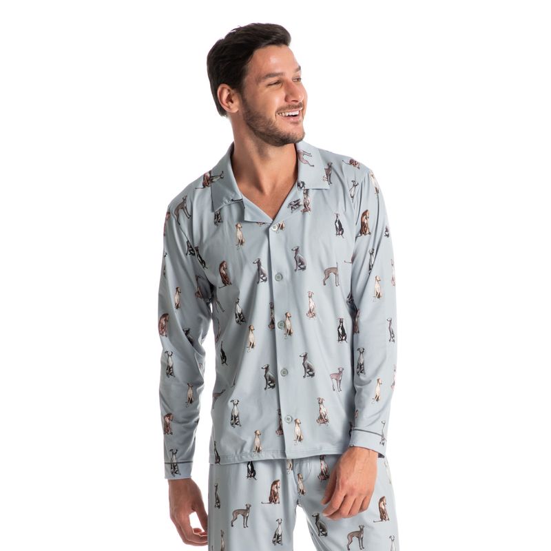 Pijama-Masculino-Abotoado-Longo-Estampado-Galgo-Daniela-Tombini