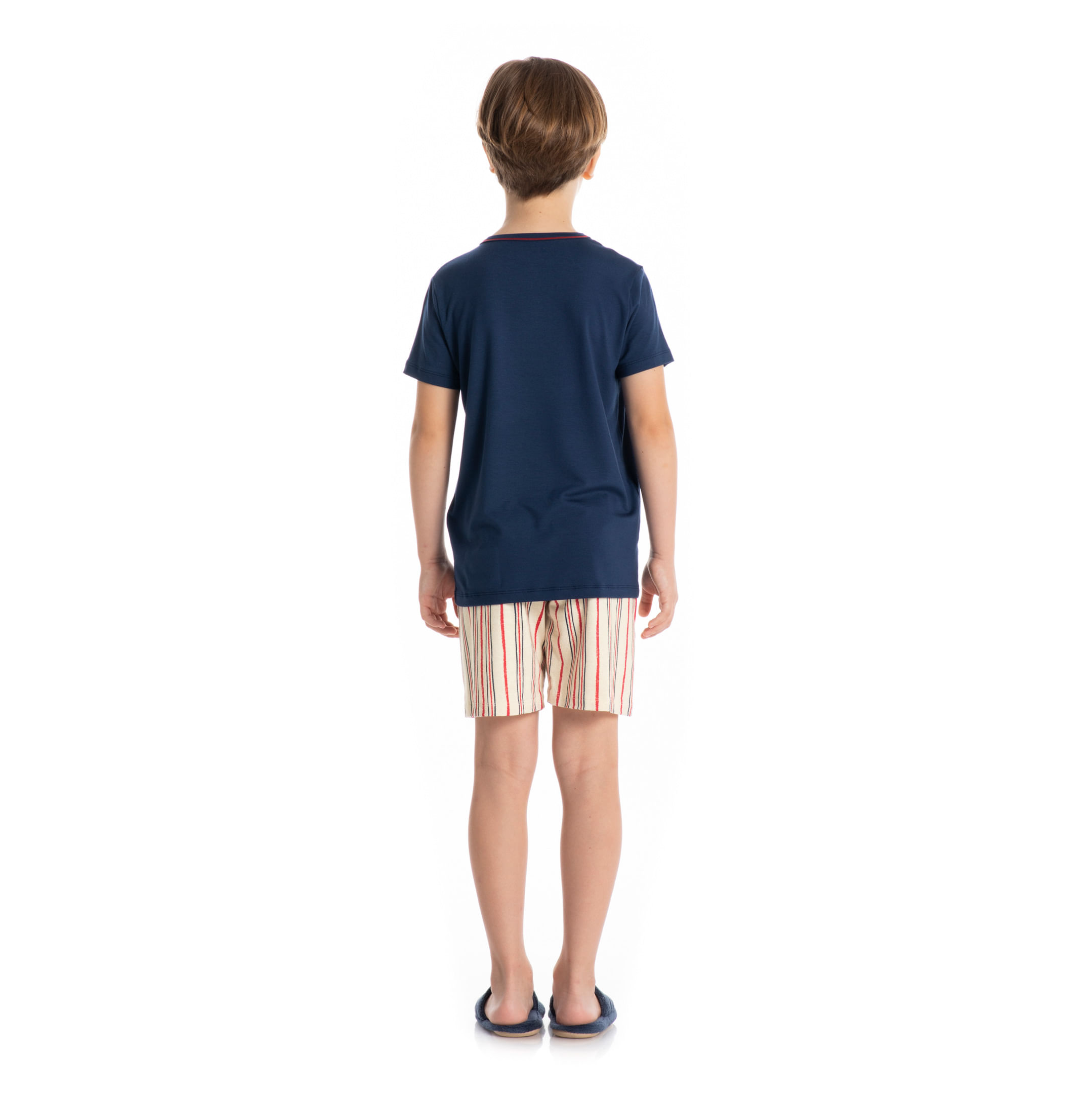 Pijama-Infantil-Masculino-Curto-Estampado-Stripes-Daniela-Tombini