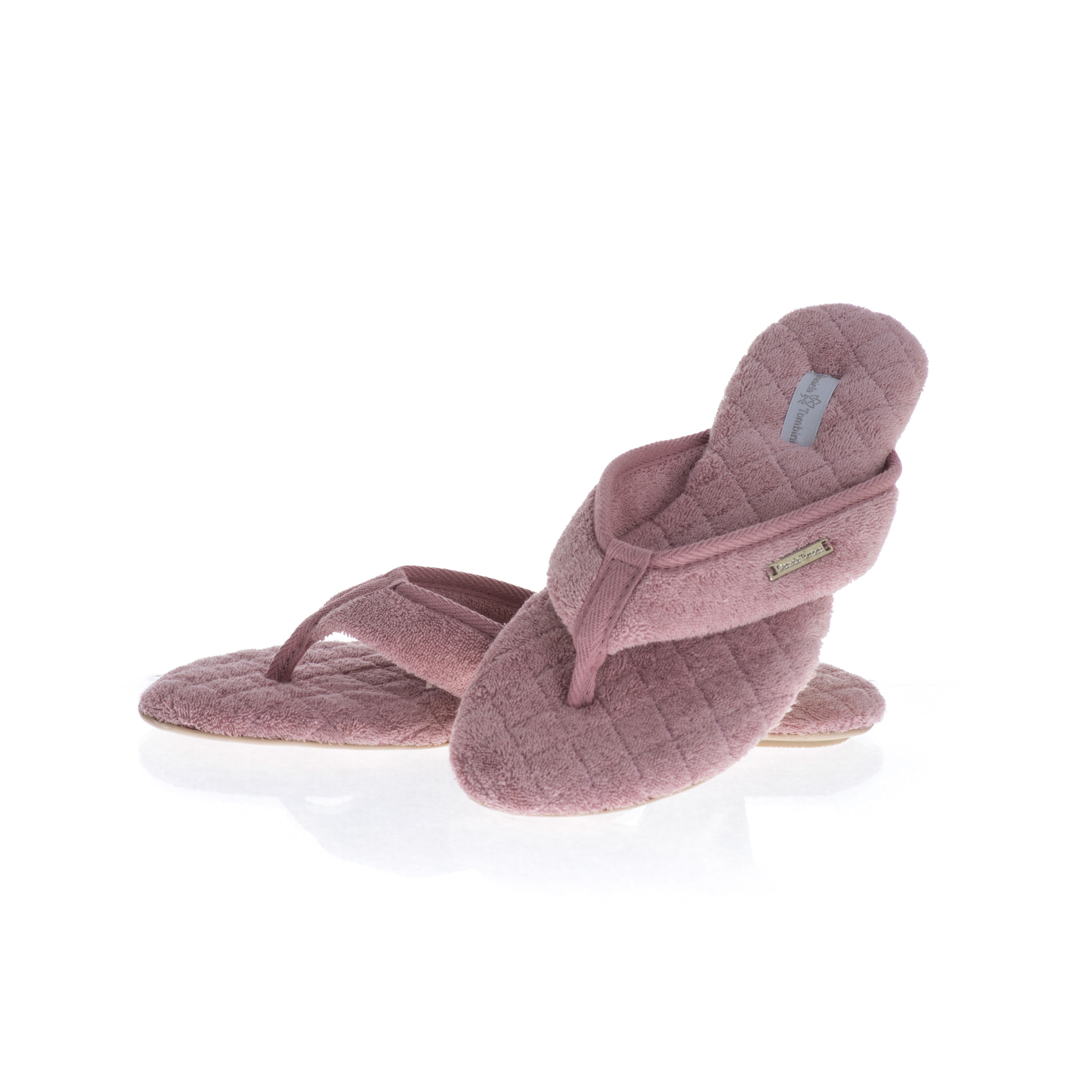 Chinelo Em Atoalhado Dedo Sofia Rosa - Imagem 1