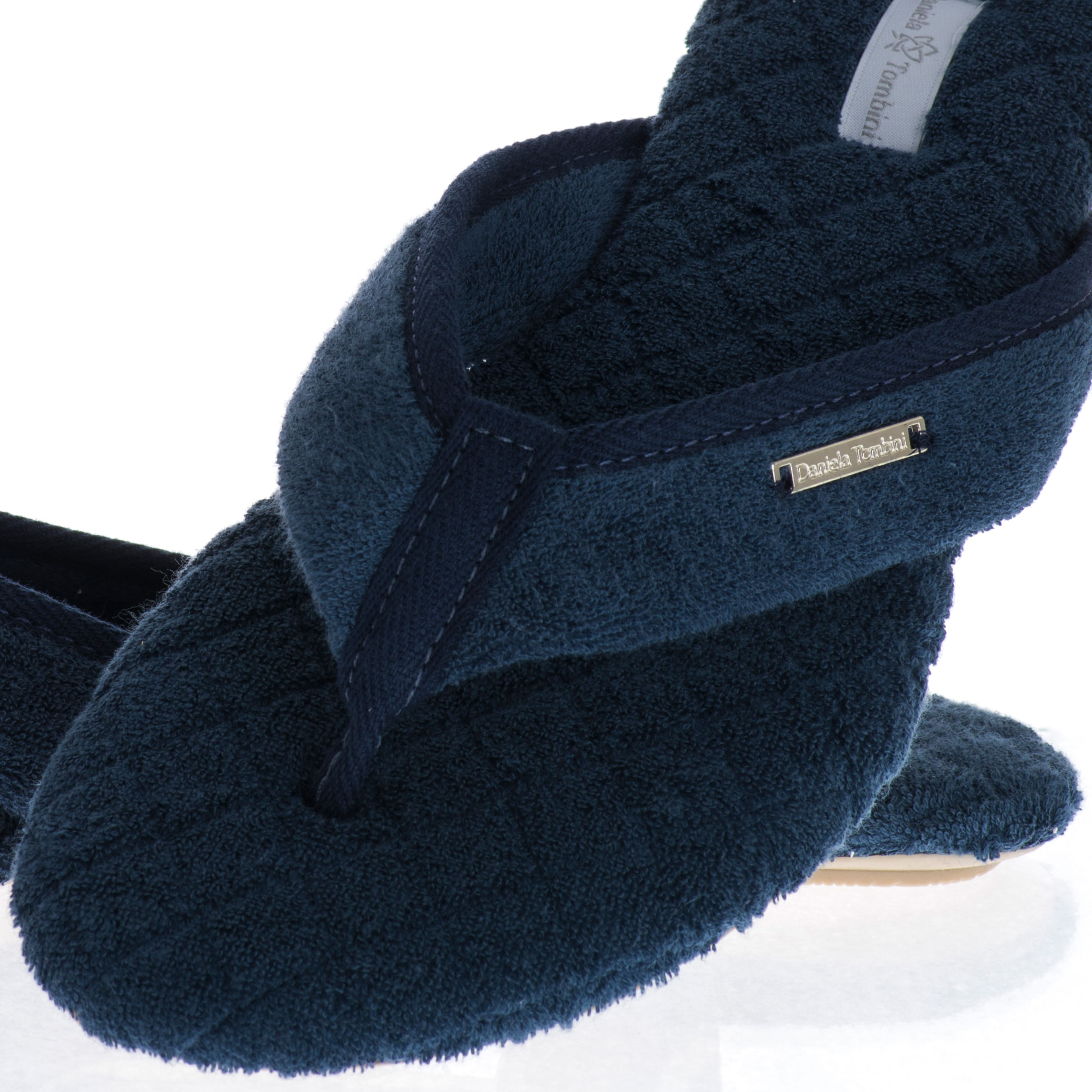Chinelo Em Atoalhado Dedo Sofia Azul - Imagem 2