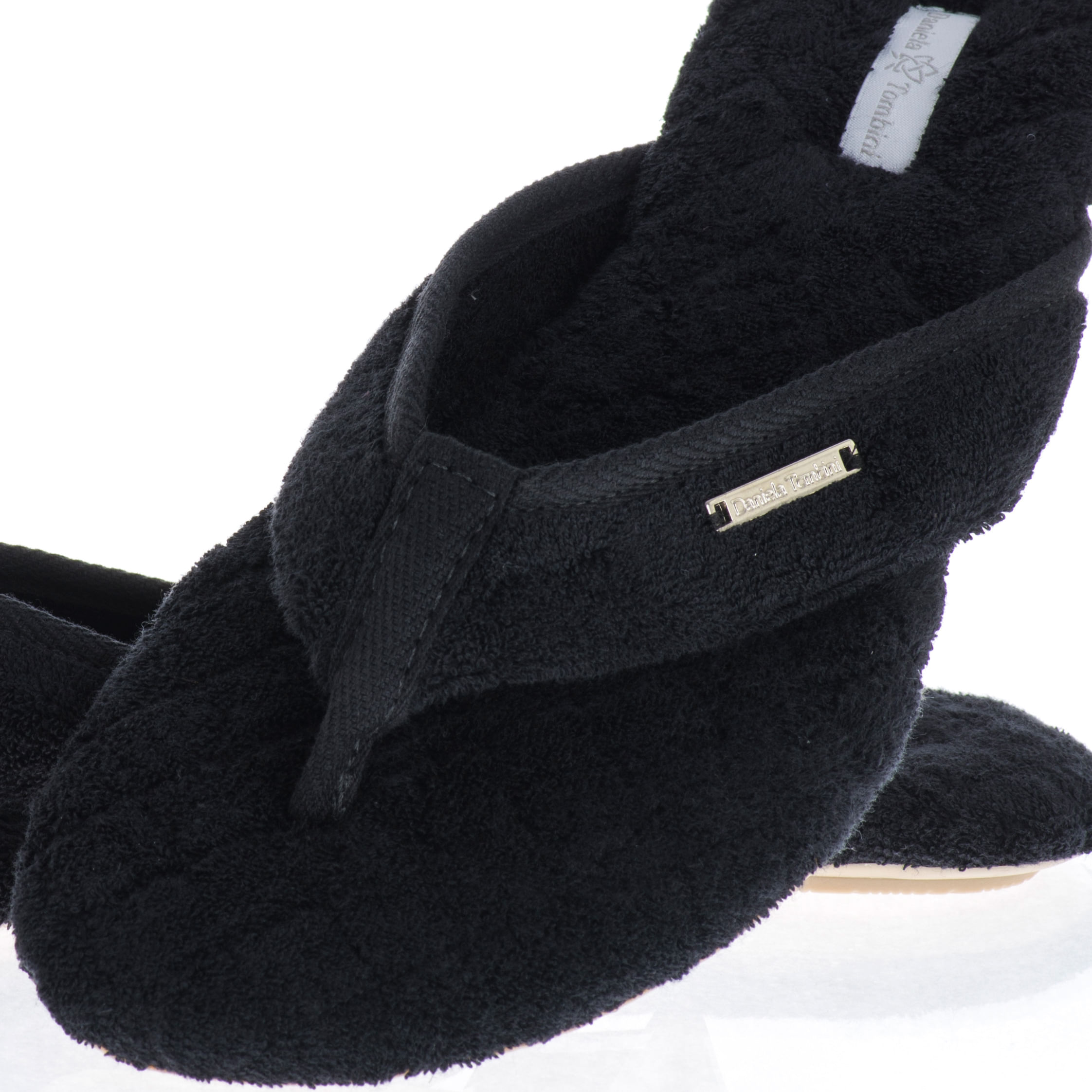 Chinelo Em Atoalhado Dedo Sofia Preto - Imagem 2