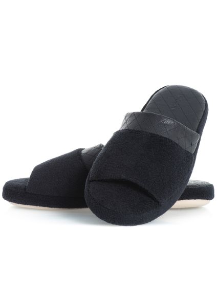 Chinelo Masculino Em Atoalhado Guilherme Aberto Preto - Imagem 1