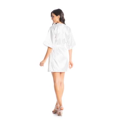 Robe Feminino Curto Em Cetim Violeta - Imagem 4 - Mobile