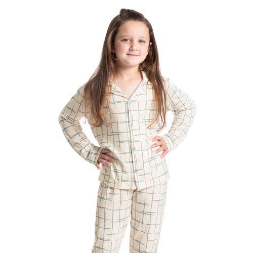 Pijama-Infantil-Unissex-Abotoado-Xadrez-Bruna-Daniela-Tombini