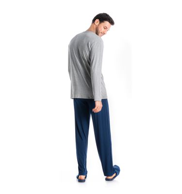 Pijama Masculino Longo Romeu - Imagem 4 - Mobile