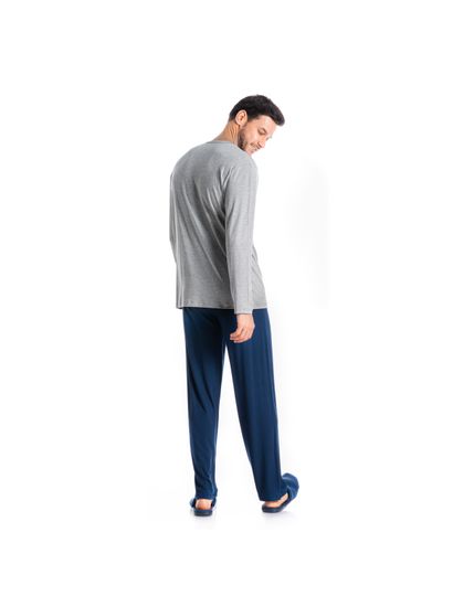 Pijama Masculino Longo Romeu - Imagem 4 - Desktop