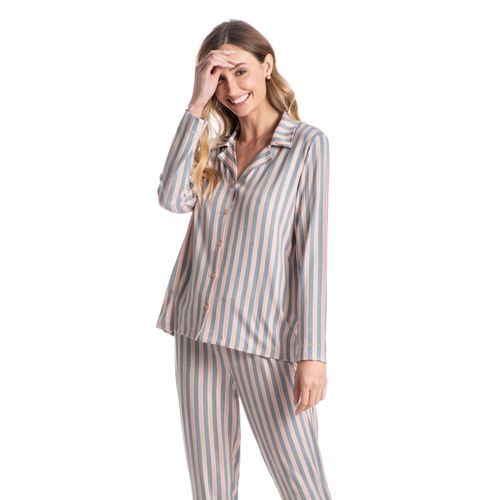 Pijama-Feminino-Longo-Abotoado-Listrado-Renata-Daniela-Tombini