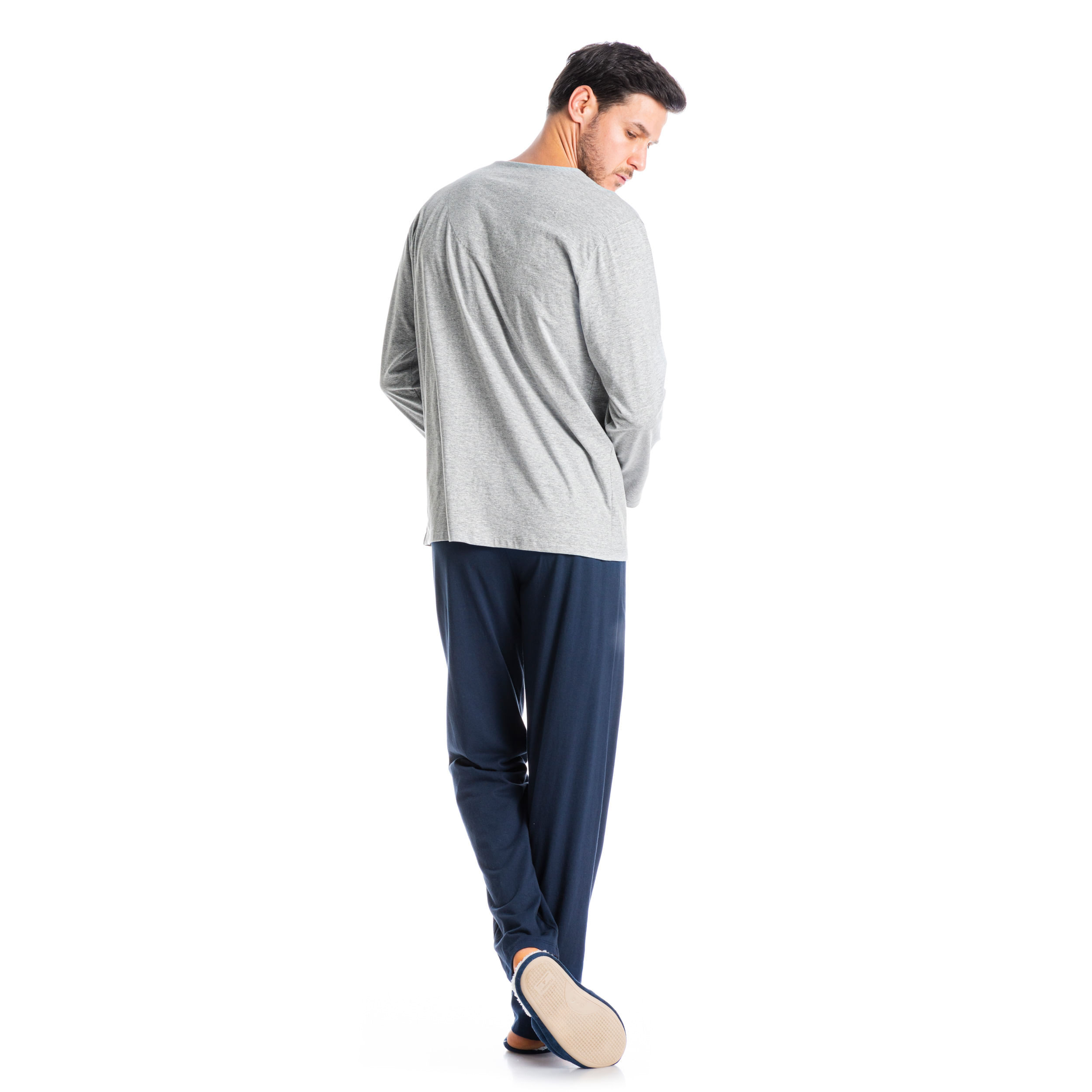 Pijama Masculino Longo Abotoado André - Imagem 4 - Mobile