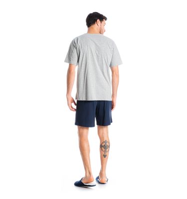Pijama Masculino Curto Abotoado André - Imagem 4 - Mobile