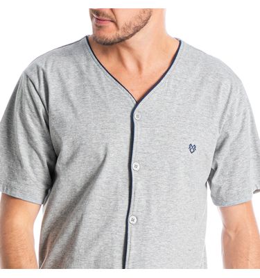 Pijama Masculino Curto Abotoado André - Imagem 5 - Mobile