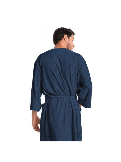 Robe Masculino Curto Em Atoalhado Adriano - Imagem 2 - Desktop