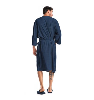 Robe Masculino Curto Em Atoalhado Adriano - Imagem 4 - Mobile