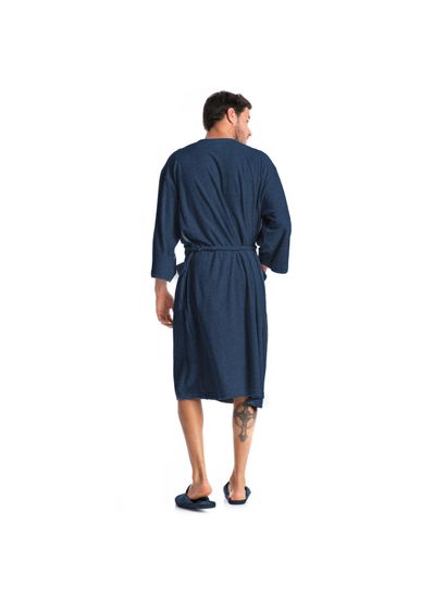Robe Masculino Curto Em Atoalhado Adriano - Imagem 4 - Desktop