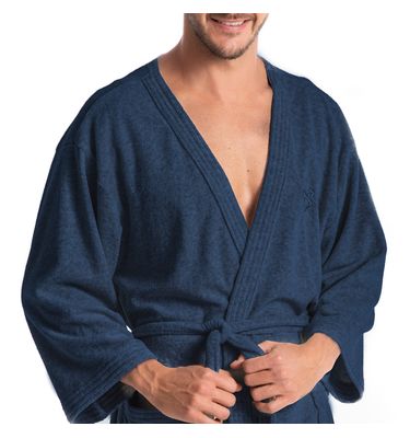 Robe Masculino Curto Em Atoalhado Adriano - Imagem 5 - Mobile