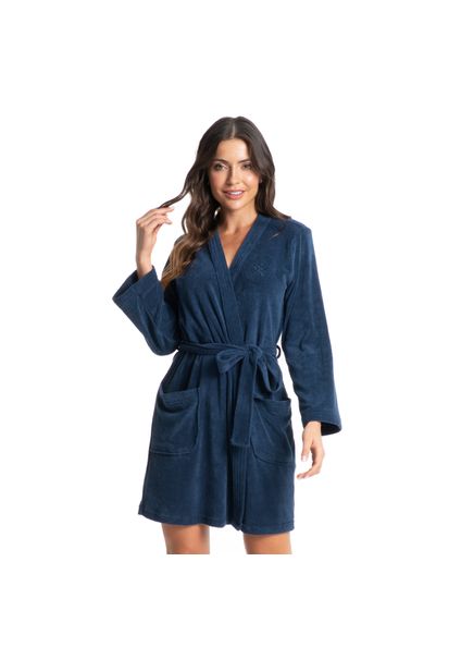 Robe Curto Em Atoalhado Adriana Verde - Imagem 1