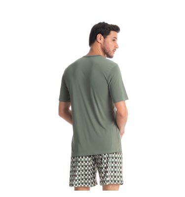 Pijama Masculino Curto Estampado Clóvis - Imagem 2 - Mobile