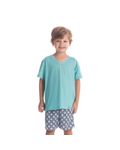 Pijama-Infantil-Masculino-Curto-Estampado-Clovis-Verde-Daniela-Tombini