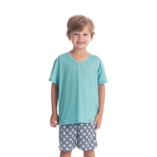 Pijama-Infantil-Masculino-Curto-Estampado-Clovis-Verde-Daniela-Tombini