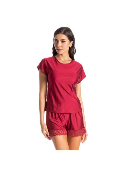 Pijama-Feminino-Curto-Com-Renda-Elegance-Manu-Vermelho-Daniela-Tombini