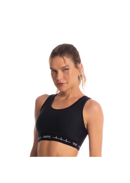 Top Soft Lines Vivame Preto - Imagem 1