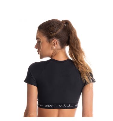 Camiseta Feminina Crop Lines Vivame - Imagem 2 - Mobile