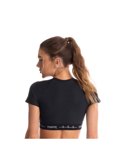 Camiseta Feminina Crop Lines Vivame - Imagem 2 - Desktop