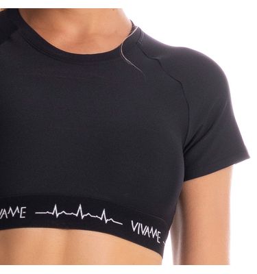 Camiseta Feminina Crop Lines Vivame - Imagem 5 - Mobile