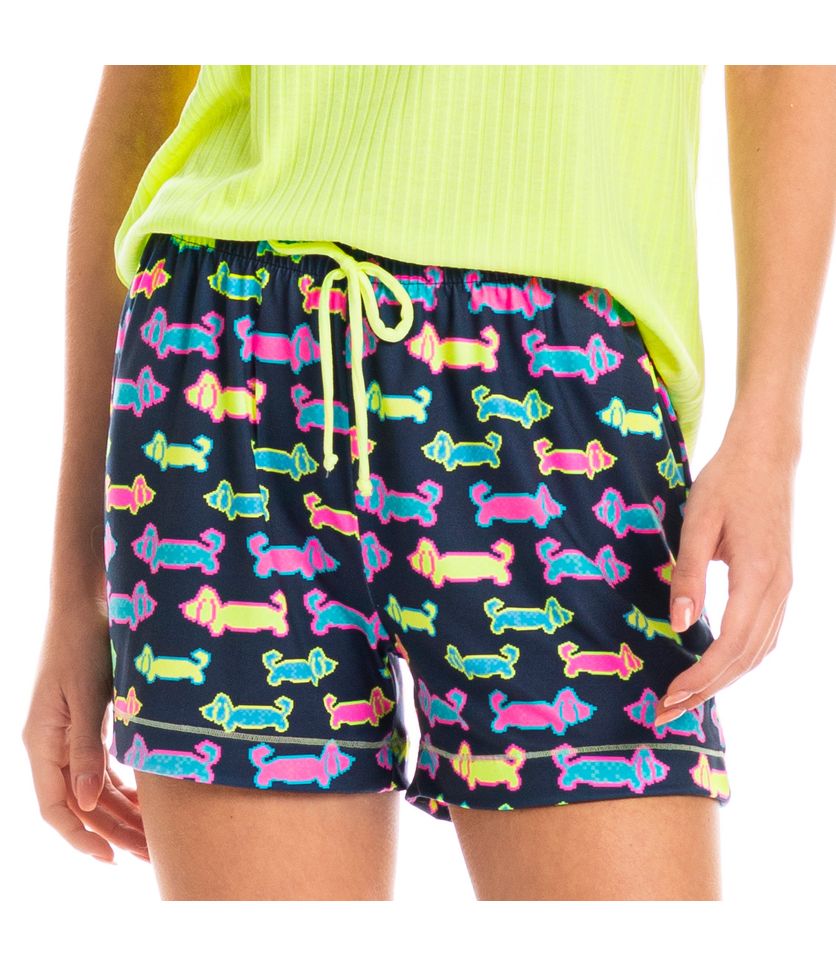 Pijama Feminino Curto Neon Pixel - Imagem 5 - Desktop
