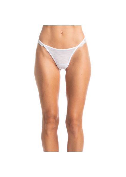 Calcinha Em Tule Com Renda Fio Happy Branco - Imagem 1