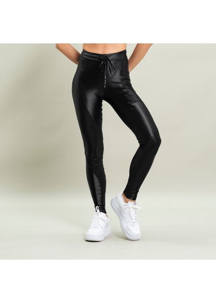 Calça Legging Feminina Com Bolso Shimmer Vivame Preto - Imagem 1