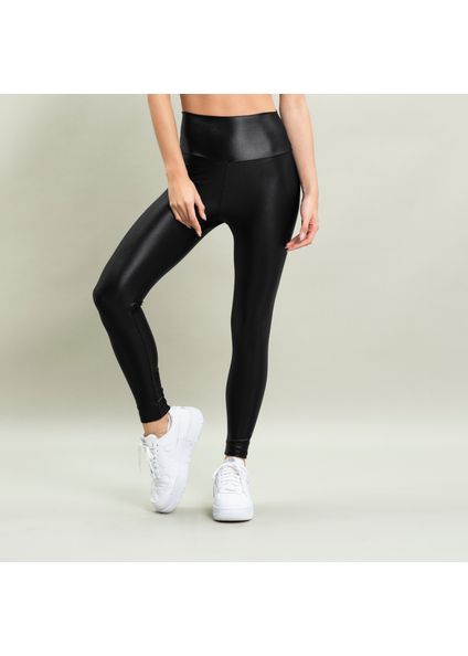 Calça Legging Reta Shimmer Vivame Preto - Imagem 1