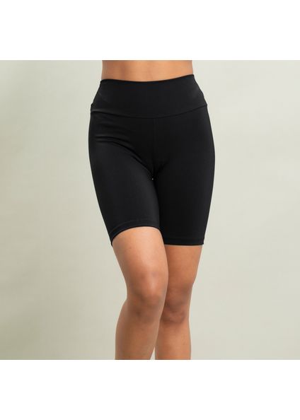 Bermuda Feminina V-shape Biker Urban Vivame Preto - Imagem 1