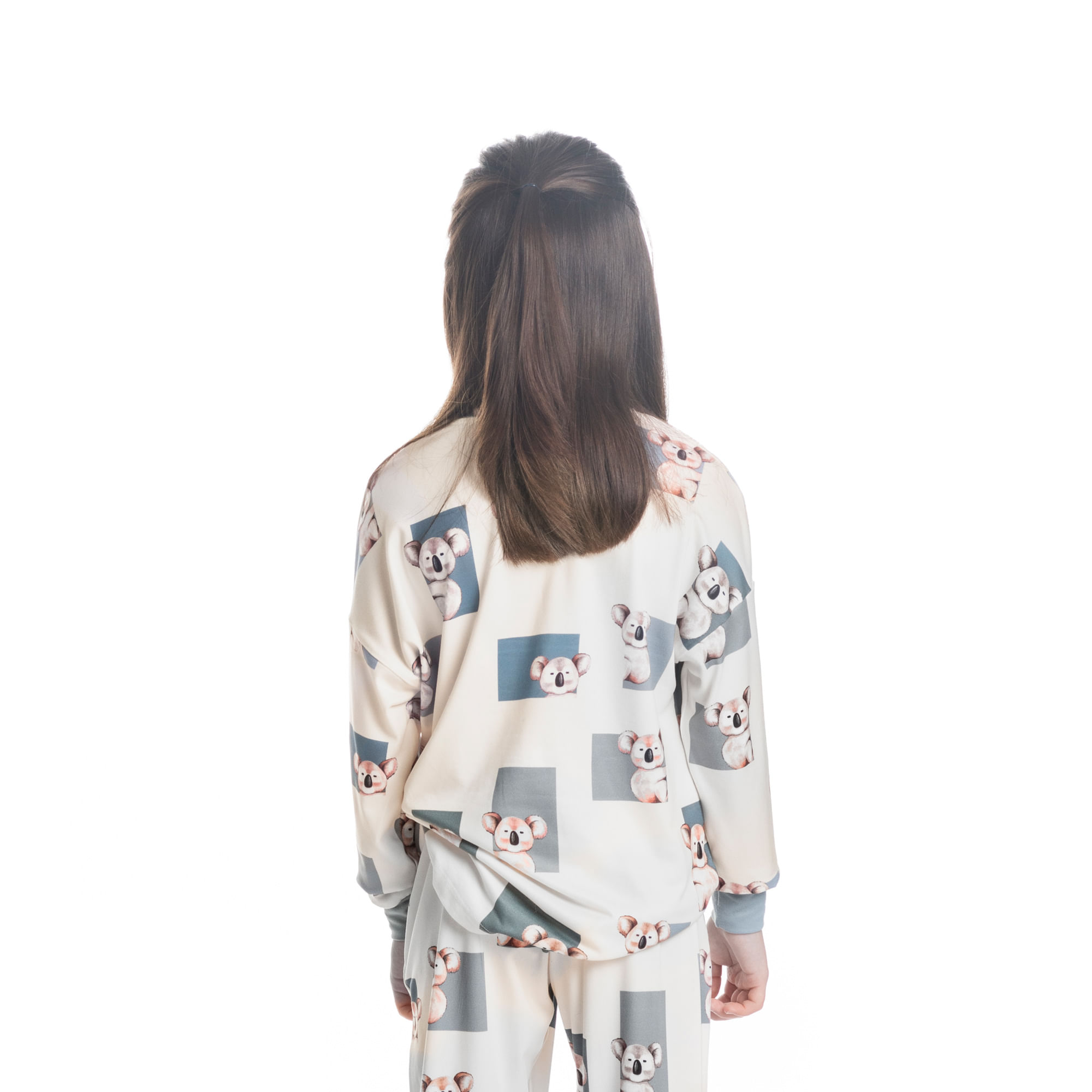 Pijama Feminino Infantil Longo Sophia Azul - Imagem 2