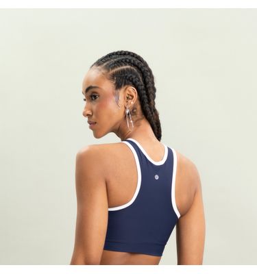 Top Nadador Com Recortes High Crop Blue Vivame - Imagem 2 - Mobile