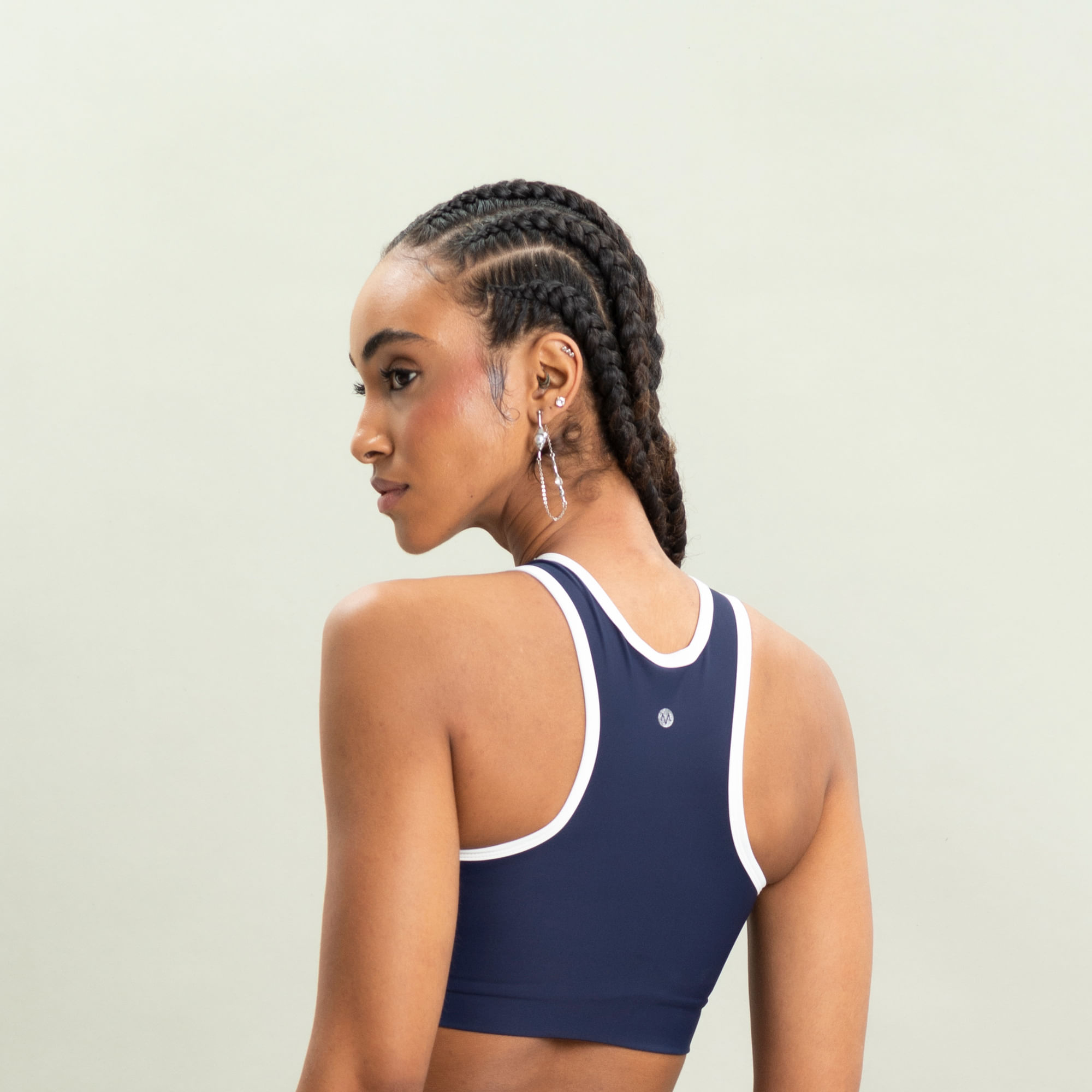 Top Nadador Com Recortes High Crop Blue Vivame Azul-2 - Imagem 2