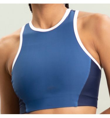 Top Nadador Com Recortes High Crop Blue Vivame - Imagem 5 - Mobile