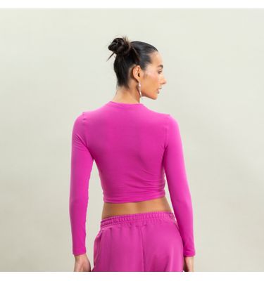 Camiseta Feminina Cropped Manga Longa Kelsey Vivame - Imagem 2 - Mobile