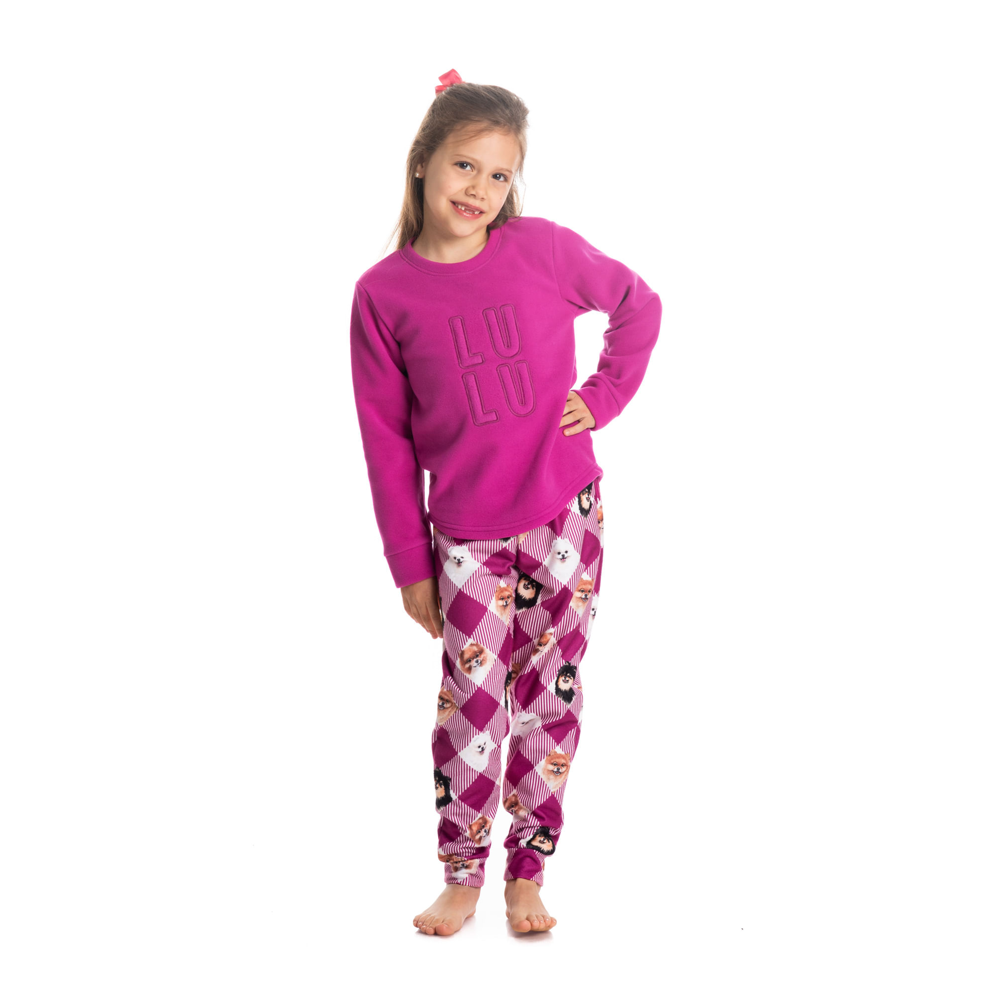 Pijama-Infantil-Feminino-Longo-Soft-Xadrez-Lyla-Daniela-Tombini