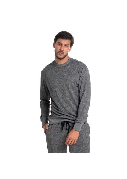 Blusa Masculina Térmica Caio Tombini Cinza - Imagem 1