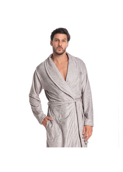 Robe Masculino Léo Tombini Cinza - Imagem 1