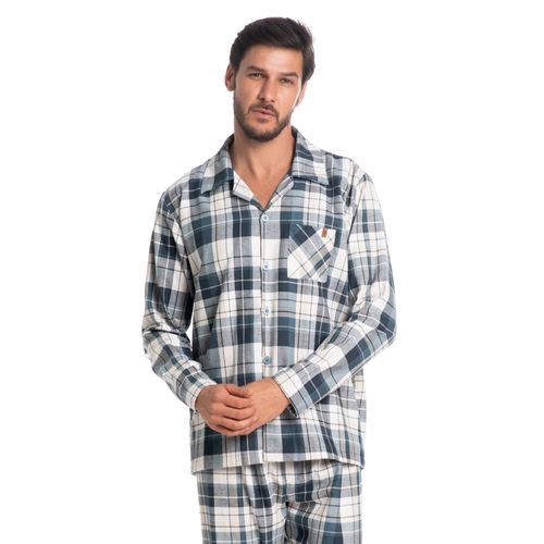 Pijama-Masculino-Abotoado-Longo-Xadrez-Danilo-Tombini-2938D