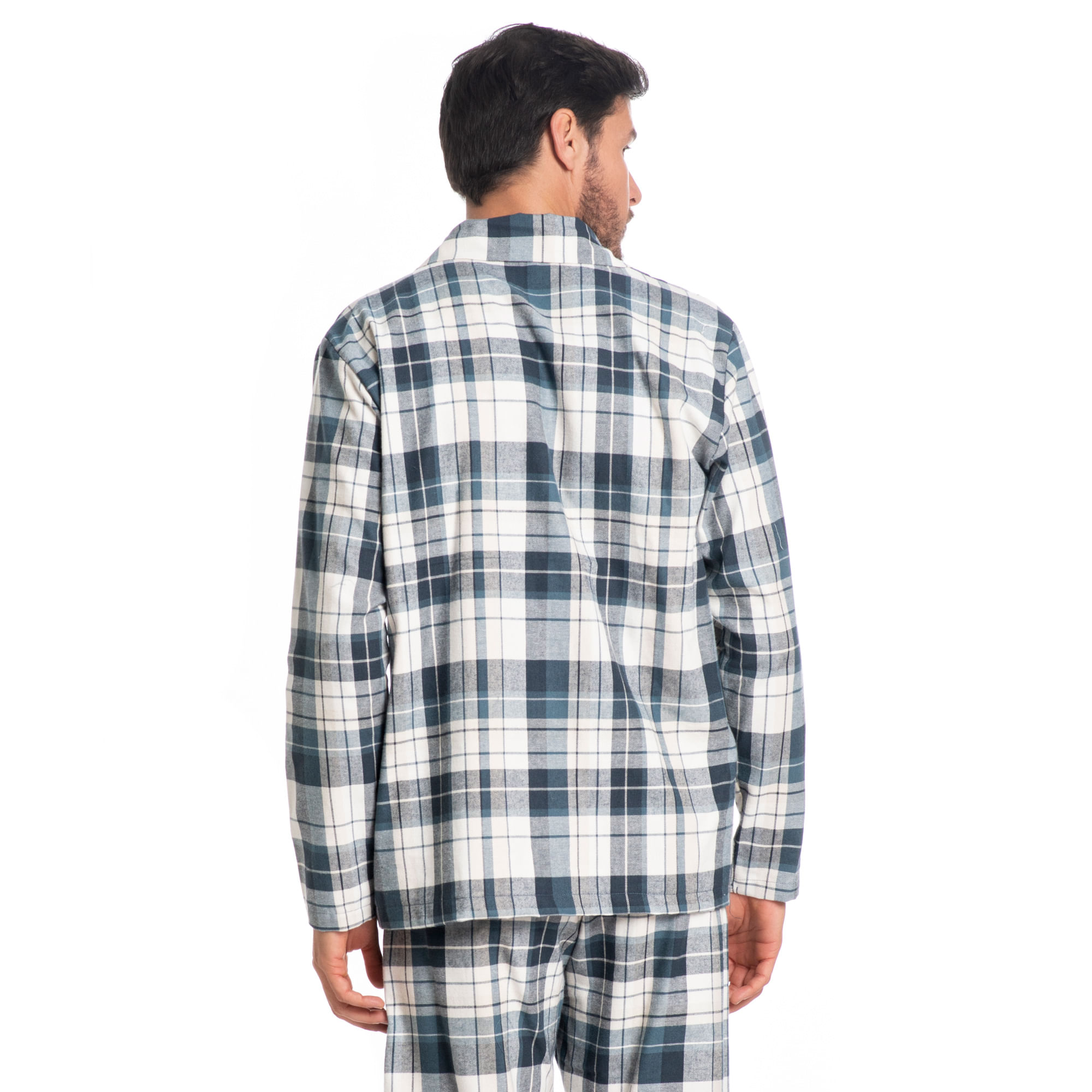 Pijama-Masculino-Abotoado-Longo-Xadrez-Danilo-Tombini-2938D