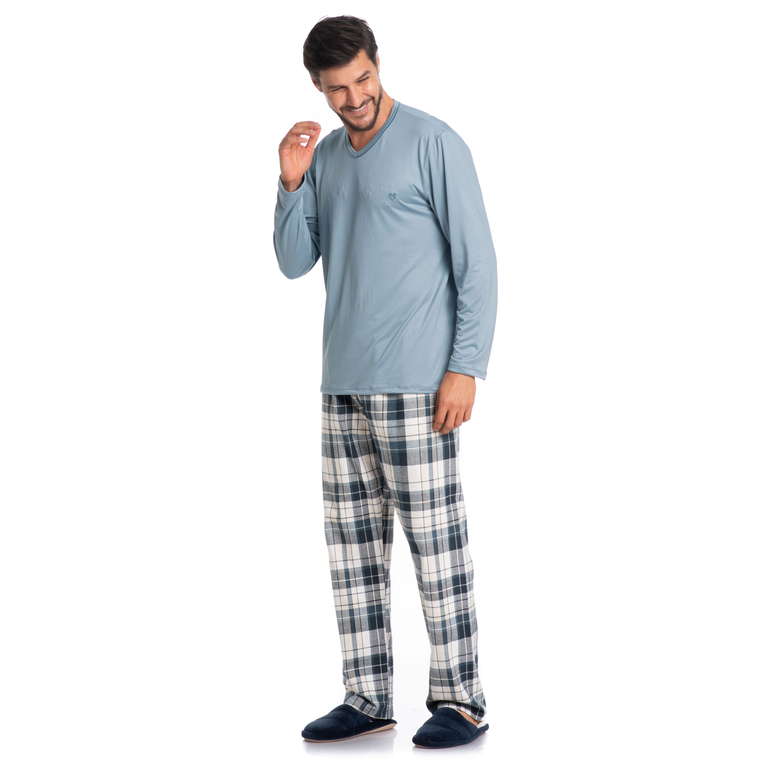 Pijama-Masculino-Longo-Xadrez-Danilo-Tombini-2940D