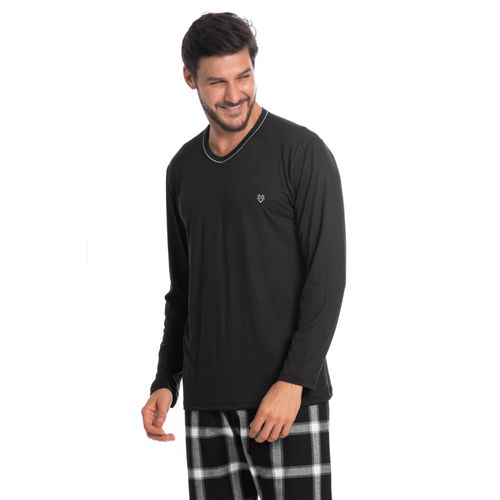 Pijama-Masculino-Abotoado-Longo-Xadrez-Danilo-Tombini